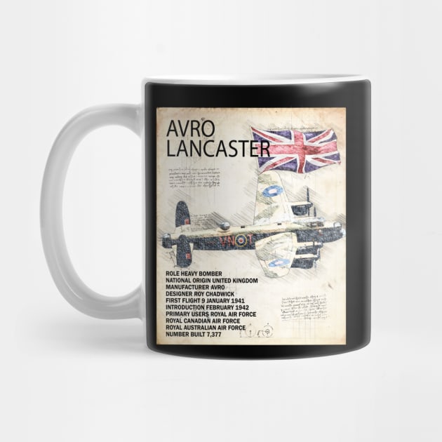 Lancaster Bomber Airplane RAF Aircraft WW2 Plane Aeroplane by BeesTeez